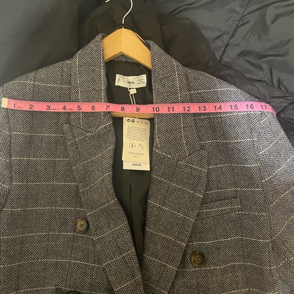 Mango Oversized Herringbone Wool Blazer - Picture 12 of 14
